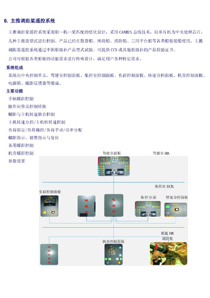 主推調(diào)距槳遙控系統(tǒng)